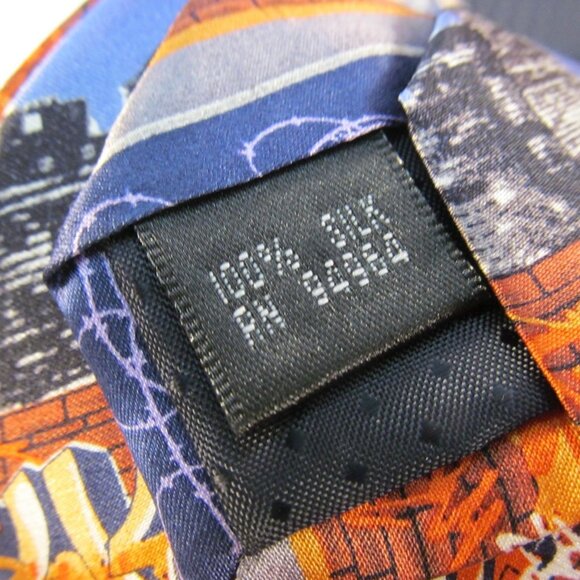 Mens Silk Tie Hanky and Cuff Link Set by Graffitie New in Box - Picture 9 of 14